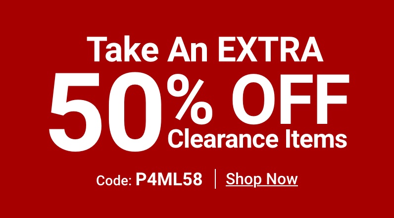 Extra 50% OFF our clearance section is live and ready to shop