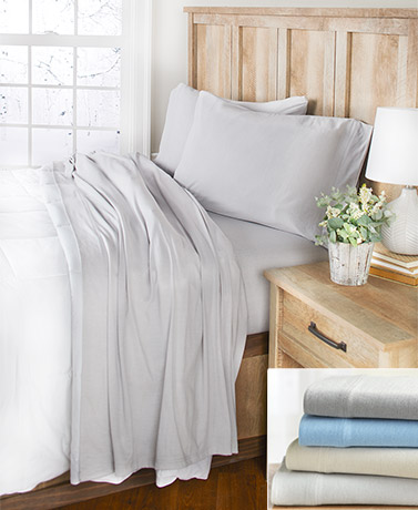Heather Jersey Knit Sheet Sets