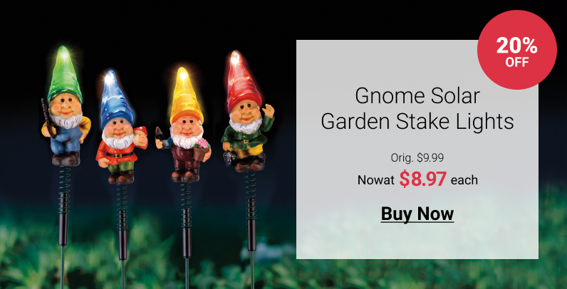 Gnome Solar Garden Stake Lights