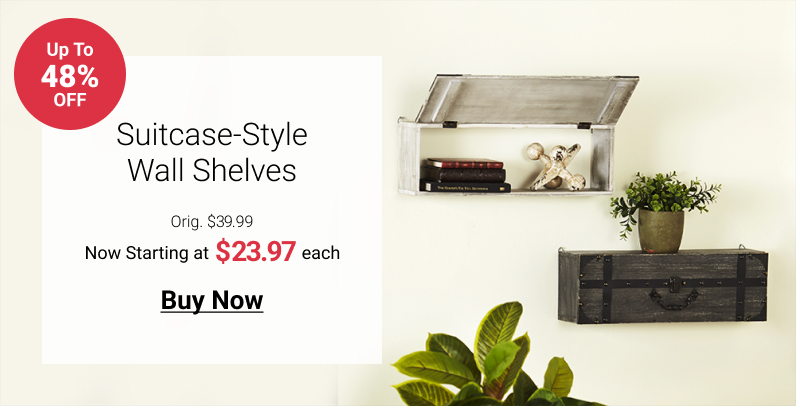 Suitcase-Style Wall Shelves