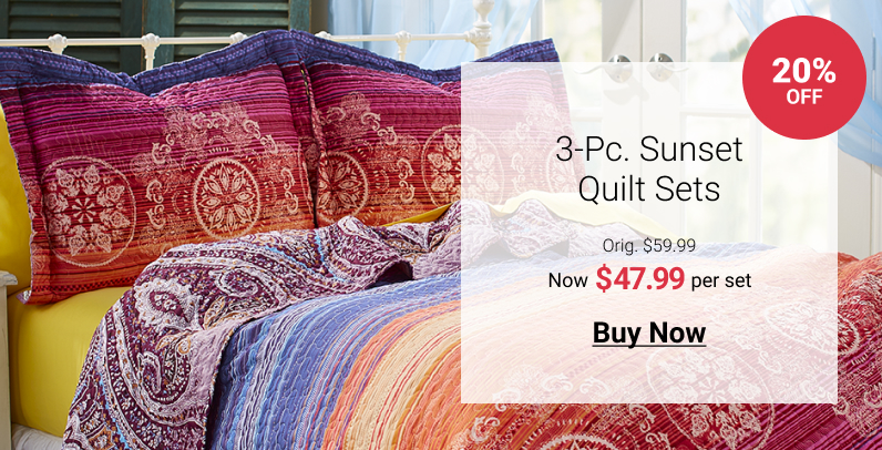 3-Pc. Sunset Quilt Sets