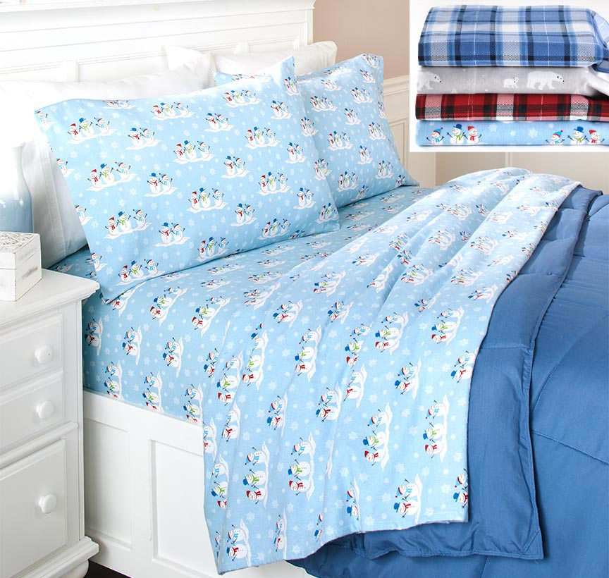 Holiday Cotton Flannel Sheet Sets