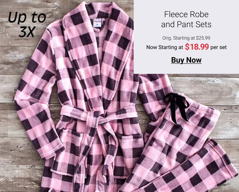 Fleece Robe and Pant Sets