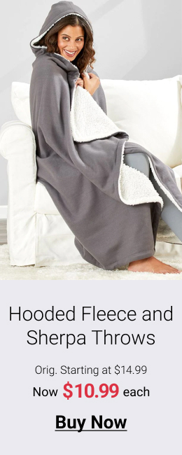 Hooded Fleece and Sherpa Throws