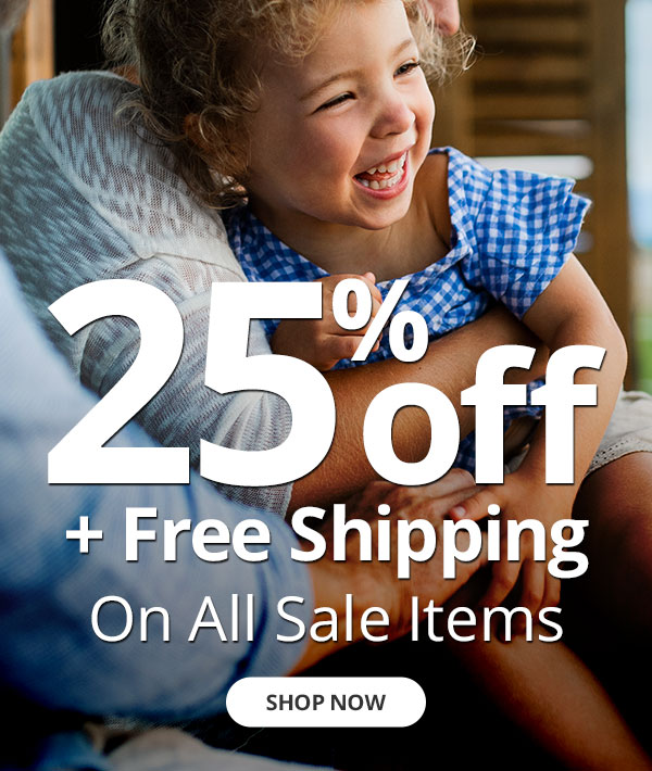 Ends Soon! 25% Off + Free Shipping On All Sale Items
