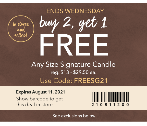 Buy 2, Get 1 Free Signature Candle