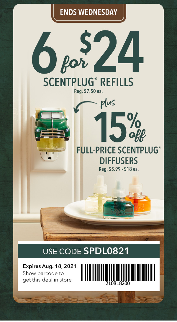 6 for $24 ScentPlug® Refills