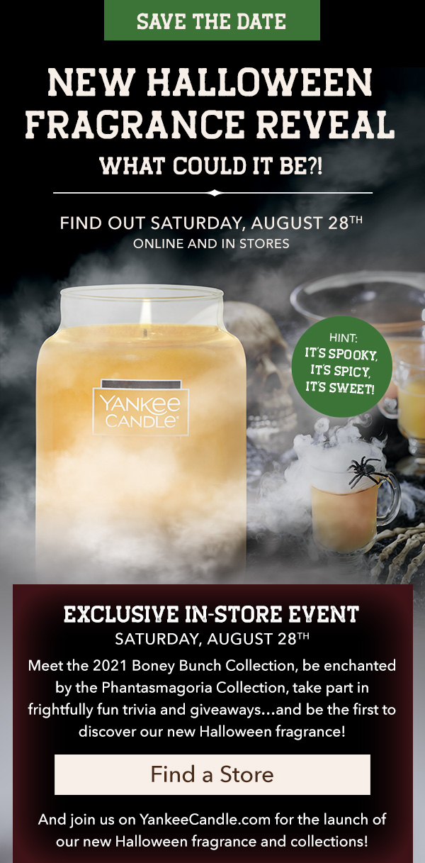 Halloween Fragrance Reveal event in store August 28