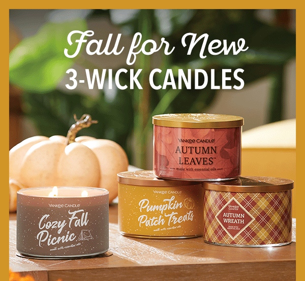 Fall for New 3-Wick Candles