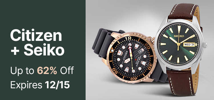 Holiday Sale Continues Citizen Seiko Jomashop up to 62