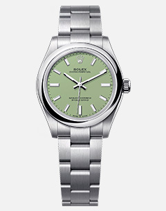 ROLEX Oyster Perpetual Auto Green Ladies Watch