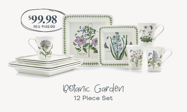 Botanic Garden Sqaure 12 Piece Set $99.98