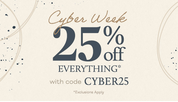 Cyber Week Sale 25% off with code CYBER25