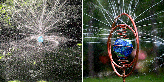 Copper Garden Sprinklers: These handcrafted sprinklers water your garden for you & transform your backyard into a relaxation paradise