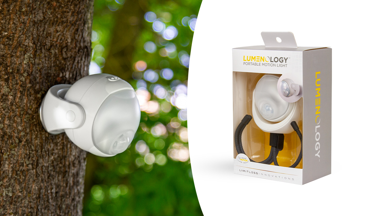 Lumenology: 100% hands-free motion lights that install in seconds without wires (it has an ultra-wide 40-foot range)