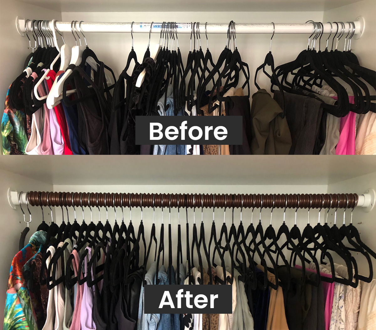 SpaceCadet: The affordable closet cleaning hack that keeps your hangers perfectly spaced (easy install)