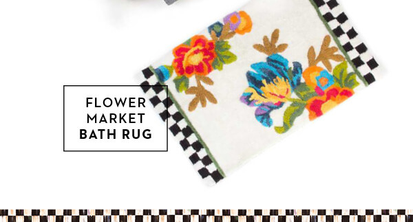 FLOWER MARKET BATH RUG
