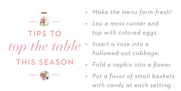 TIPS TO TOP THE TABLE
