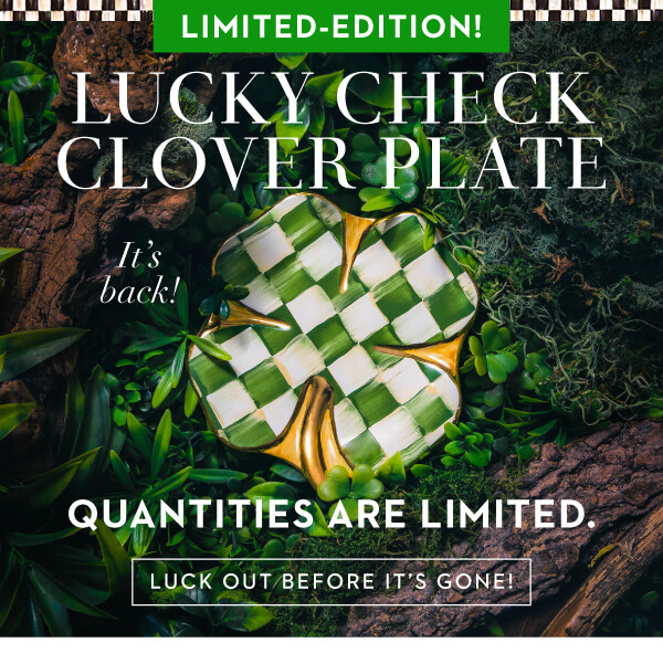 LUCKY CHECK CLOVER PLATE