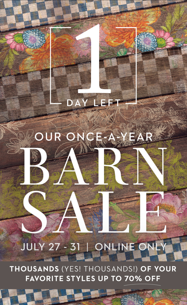 OUR ONCE-A-YEAR BARN SALE