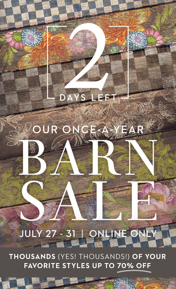 OUR ONCE-A-YEAR BARN SALE