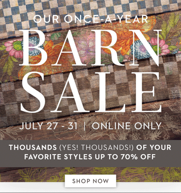 OUR ONCE-A-YEAR BARN SALE
