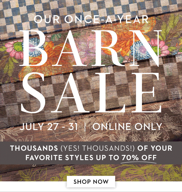 OUR ONCE-A-YEAR BARN SALE