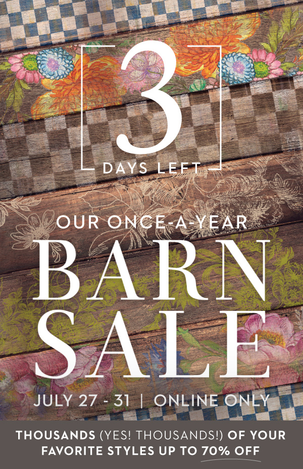 OUR ONCE-A-YEAR BARN SALE