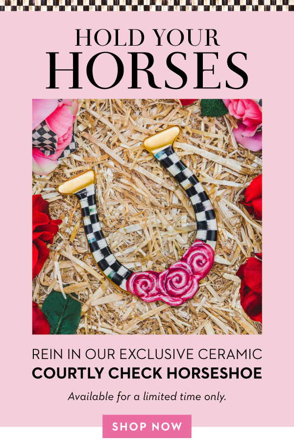 EXCLUSIVE CERAMIC COURTLY CHECK HORSESHOE