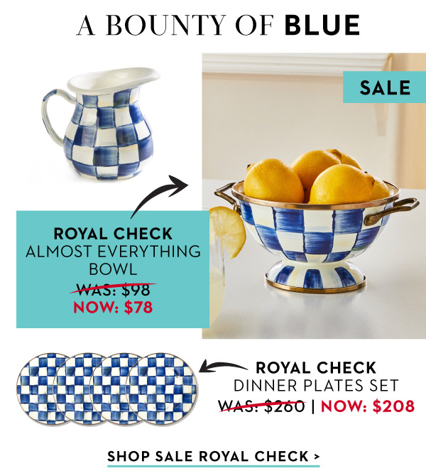 A BOUNTY OF BLUE | SHOP SALE ROYAL CHECK