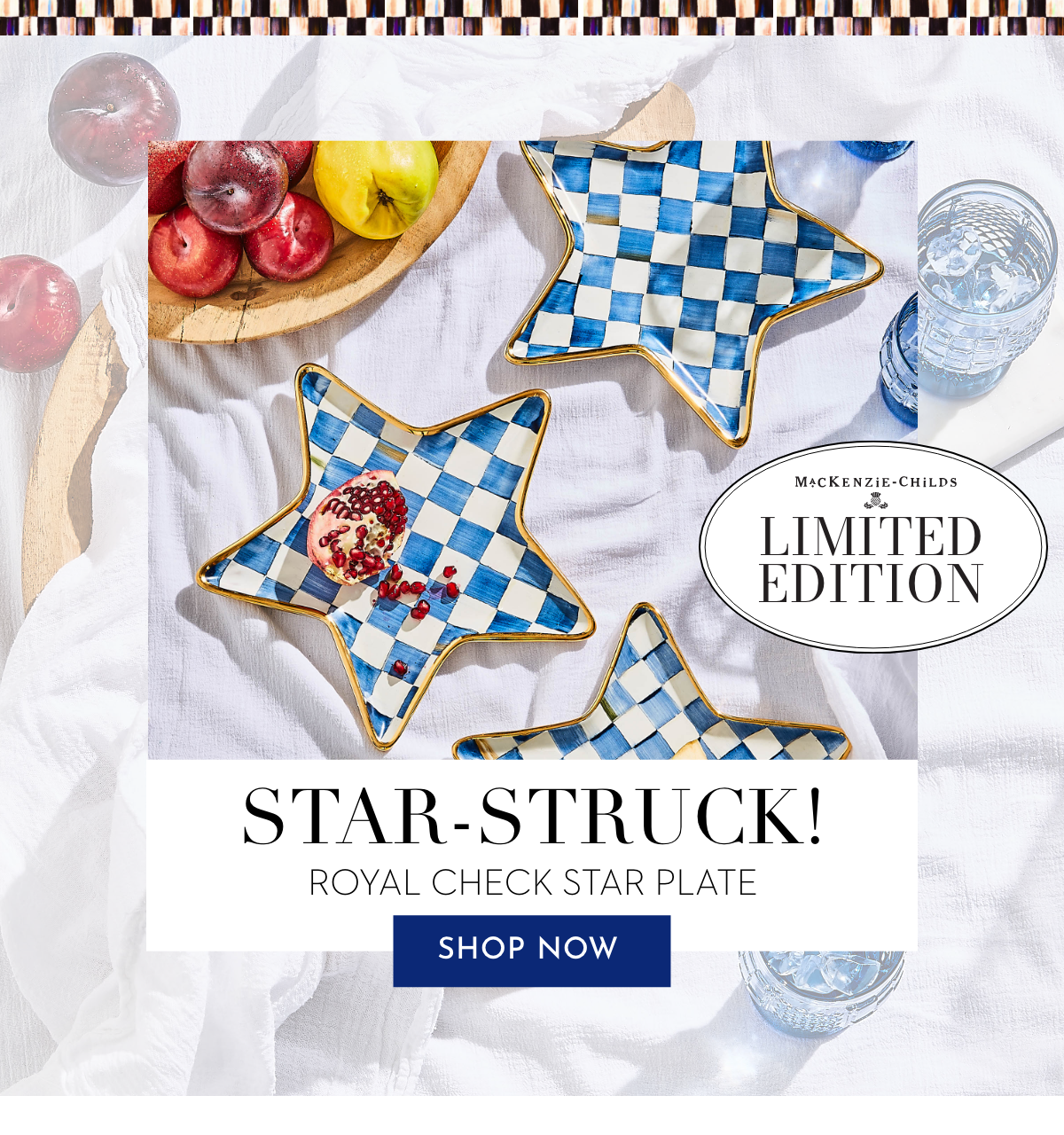 STAR-STRUCK! ROYAL CHECK STAR PLATE | SHOP NOW