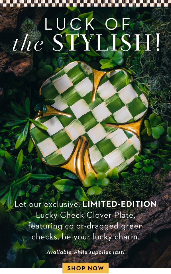 LUCK OF THE STYLISH! | LIMITED-EDITION LUCKY CHECK CLOVER PLATE