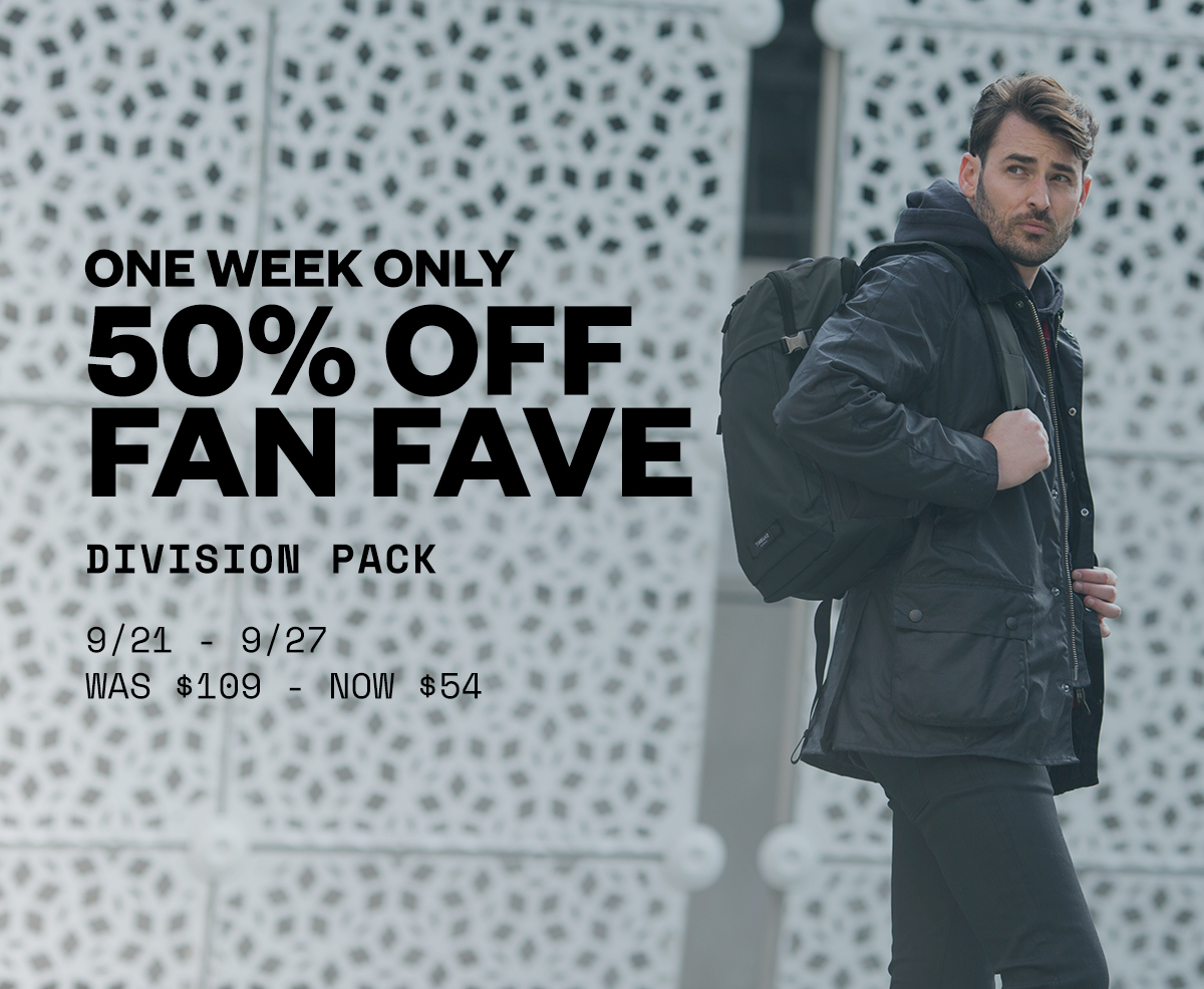 ONE WEEK ONLY. 50% OFF FAN FAVE. DIVISION PACK. 9/21-9/27 WAS $109-NOW $54