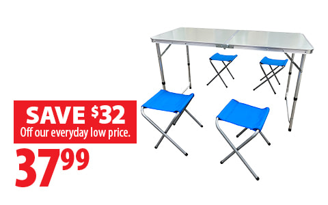 Folding Table with 4 Chairs