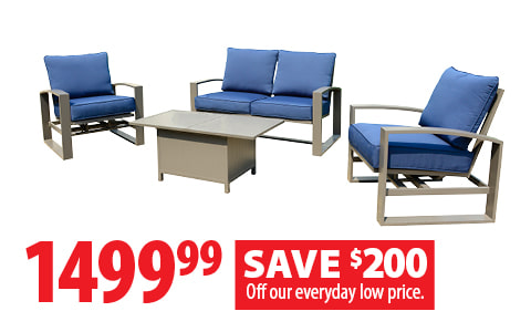 Una 4-Piece Patio Set