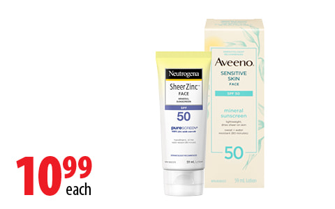 Neutrogena or Aveeno Sun Care