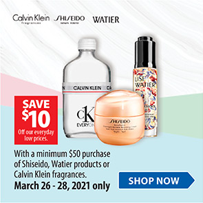 Calvin Klein, Shiseido and Watier 