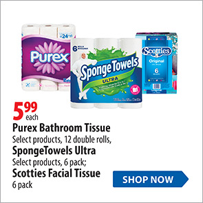 Purex, SpongeTowels, or Scotties