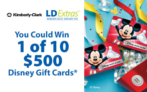 You could win 1 of 10 $500 Disney Gift Cards