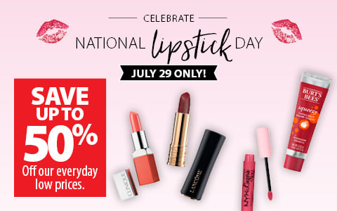 Celebrate National Lipstick Day. July 29 Only!