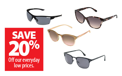 Save 20% off our everday low prices
