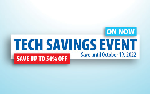 TECH Savings Event. Save until Oct 19, 2022