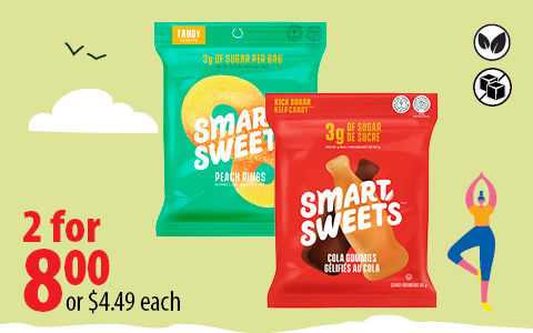 Smart Sweets Gummy Candy 50g - 2 for $8 or $4.49 each