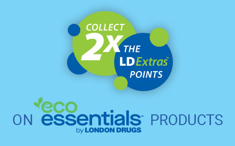 Collect 2x the points on Eco Essentails by London Drugs products