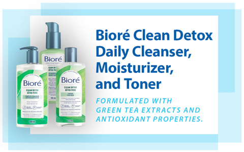 Biore Clean Daily Cleanser, Moisturizerm and Toner