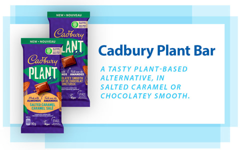 Cadbury Plant Bar Salted Caramel or Chocolatey Smooth