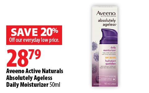 Aveeno Active Naturals Absolutely Ageless Daily Moisturizer - SPF 30 - 50ml