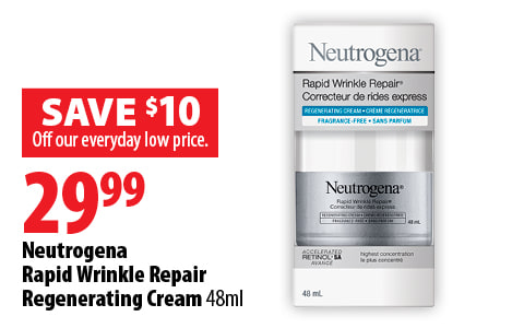 Neutrogena Rapid Wrinkle Repair Regenerating Cream - Fragrance Free - 48ml