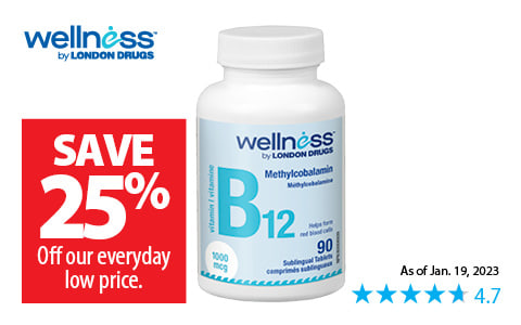 Wellness by London Drugs Vitamin B12. 4.7/5 rating