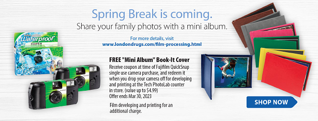 Spring Break is coming. Share your family photos with a mini album.